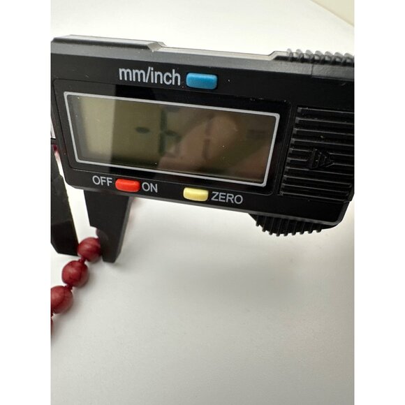 Extra Long Red Howlite Bead Necklace Continuous 58" Exotic Jewelry Earthy Stone - Picture 8 of 9